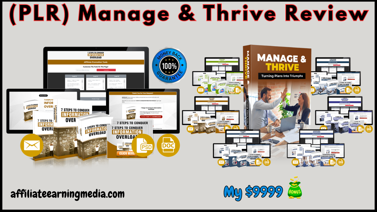 (PLR) Manage & Thrive Review: Turning Plans Into Triumphs